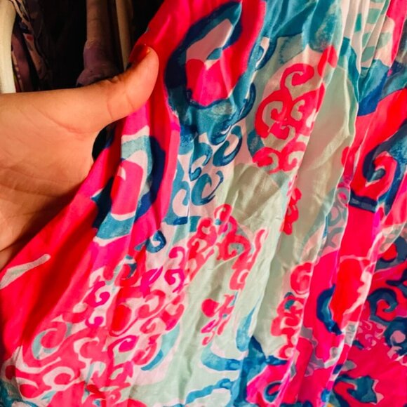 Lilly Pulitzer Christine Dress Coral Reef Im so Jelly Size 2 Fit and Flare - Picture 2 of 5